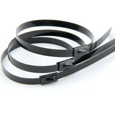 Coated Stainless Steel 4 6 8 10 12 15 18 24 30 36 48 inch Zip Tie Metal LOT picture
