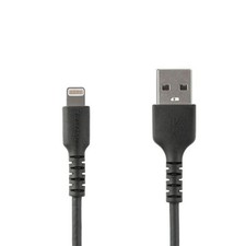 StarTech 3 foot/1m Durable Black USB-A to Lightning Cable, Rugged Heavy Duty ... picture