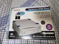 Sony Spressa External USB Computer CD-RW Drive CRX100E/X2 T Tested CD Stomper  picture