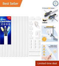 UL94 V-0 Rated Cord Cover: 157in Cable Hider for Safer Homes & Offices picture