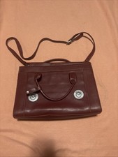 Compucase Red Laptop PC Leather Case With Several Pockets  picture