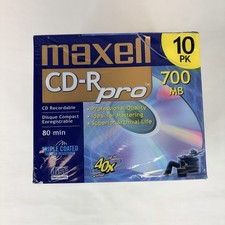 Maxell CD-R Pro 700 MB 80 Min 10 Pk, CD recordable, scratch resistance, durable. picture