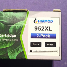 HIRMOD Compatible 952XL (F6U19AN) Black Ink Cartridges 2-Pack for HP 952BK picture
