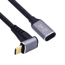 NFHK Up Down Angled USB-C USB 3.1 Type C Male to Female Extension Data 300cm picture
