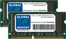 1GB (2 x 512MB) PC133 133MHz 144-PIN SDRAM SODIMM MEMORY RAM KIT FOR LAPTOPS picture