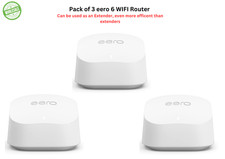 3 Pack Eero 6 mesh Wi-Fi router |900 Mbps Ethernet |Coverage up to 4500 Sq.ft picture