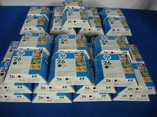 Lot of 84 Genuine OEM HP 26 Sealed Black Inkjet Ink Cartridges 51626A 2008 2009 picture
