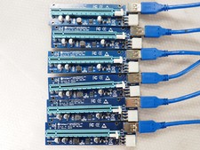 Lot of 6 FebSmart PCIe 1x to 16x Riser PB010521 Powered Riser Adapter Card picture
