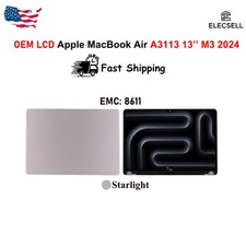 OEM LCD Display Screen For Apple MacBook Air A3113 13'' M3 2024 Starlight US picture