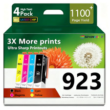 923 Ink Cartridges(4Pack, BK/C/M/Y) | Works with OfficeJet 8120, Pro 8130 Series picture