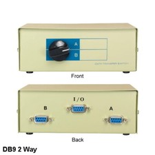 Kentek DB9 Female Manual Data Switch 2 Way Rotary Dail Type RS232 Serial Printer picture