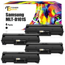 4-Pk/Pack Samsung MLT-D101S Black Toner Cartridge ML-2165W SCX-3405W SF760P picture