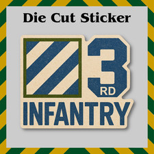 3rd Infantry Division Sticker, Vintage Style Vinyl Decal, Rock of the Marne picture