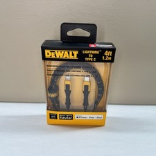New DEWALT 4ft Kevlar Reinforced Cable for iPhone /iPad/iPod Lightning to USB-C picture