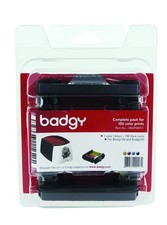 Color Ribbon and Cards Kit for 100 Prints - Badgy100 and Badgy200 Compatible picture