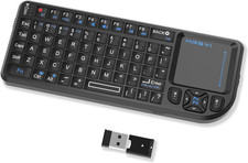 Mini Keyboard with Touchpad, Mini Bluetooth Keyboard, 2.4G Ultra-Thin Handheld W picture