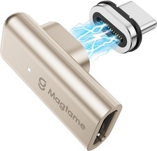 Magtame 240W Power Magnetic Right Angle USB C Male to USB C Female Adapter picture