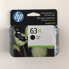 2023-24 Genuine HP 63XL Black Ink Cartridge F6U64AN High Yield OEM Sealed Box picture
