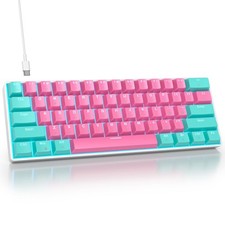 Surmen 60% Percent Gaming Keyboard Mechanical with Linear Red Switch, 61-Keys Pi picture