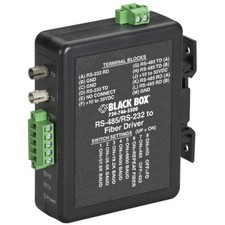 Black Box Industrial DIN Rail RS-232/RS-422/RS-485 to Fiber Driver (med101a) picture