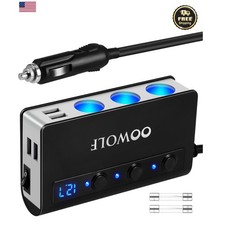 7 in 1 Car Power Splitter USB Charger Fast Charge 180W Cigarette Lighter Adapter picture