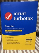 NEW TurboTax Premier 2023 Federal + E-file + State CD Physical Disc Windows Mac picture
