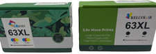 Ubinki 63XL Ink Cartridges Black and Tri Color Combo 2 Pack - BOGO -2 Cartridges picture