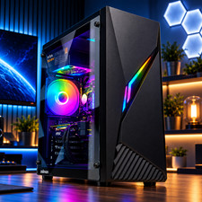 Custom White RGB Desktop i7 PC 32 GB RAM 1TB SSD RTX 5060 W11 PRO GAMING READY picture