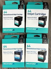 4 Boxes: Wexford Inkjet Cartridge Replaces HP 64 Black picture