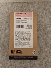 2021 Genuine Epson T603C Light Magenta Ink Stylus Pro 7800 9800 Factory Sealed picture