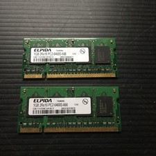 Pair of 1GB Elpida PC2-6400S-666 DDR2 Laptop RAM (EBE11UE6ACUA-8G-E) picture