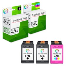 3PK TCT Premium 67XL BLK CL HY Compatible for HP ENVY 6055 6052 Ink Cartridge picture