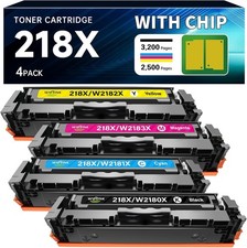218X 218A Toner Cartridges 4 Pack with Chip 3201dw 3301fdw Compatible HP 218X picture