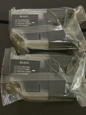 Lot of 2 BLACK INK CARTRIDGES LC-12/17/40/71BK picture