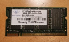 Nanya NT128D64SH4BBGM-75B 128MB DDR SoDimm Non ECC PC-2100 266Mhz Memory Module picture