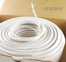 250ft Solid CAT6E CMR 550 Mhz, High-Performance 23 AWG Copper Bulk Cable, White picture