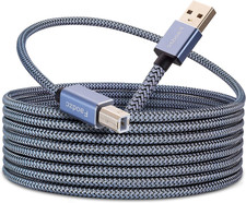 25 Ft USB Printer Cord 2.0 Type a Male to B Male - High Speed Compatible with HP picture