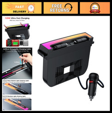 USB Hub for Tesla Model Y & Model 3 - 120W USB-C Fast Charging, RGB Light, Retra picture