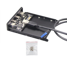 New 3.5 Inch Front Panel Floppy Bay 4 Ports USB Expansion Adapter With Cable picture