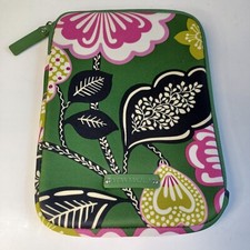 Vera Bradley Tablet Neoprene Soft Case Zip Around Tropical Floral Green Pink picture