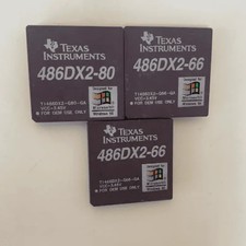 Vintage Texas Instruments 486dx2 80 & Dx2 66 Scrap, Lot of 3 picture