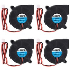 4 Pack Brushless Dual Ball Bearing Blower Fan, 12V 5015 Turbine Turbo 50x15mm... picture