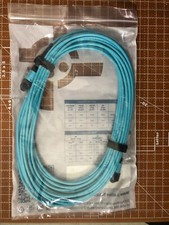 10M 12 Strand Aqua MTP-MTP Female-Female Fiber Patch Cord 40G OM3 picture