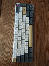 Surmen GT68 Wired Mechanical Gaming Keyboard - Yellow Black & White, No Cable picture