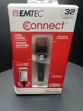 Emtec iCobra2 iPhone Flash Drive 32GB 2 in 1 Black, Dual Conne... J62 picture