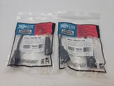 LOT OF 2 NEW SEALED P004-002 Tripp Lite 2FT 100- 250V 10A Power Extension Cable picture