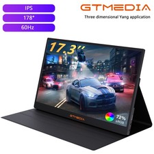 GTMEDIA Gaming Monitor 60Hz 17.3'' Portable Screen USB-C HDMI with Smart Cover picture