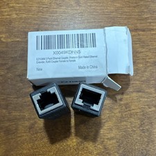 EZYUMM 2 Pack RJ45 Female to Female Ethernet Coupler, Gold Plated, Black picture
