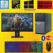 Dota 2 Dell i5 Gaming Desktop PC Computer SSD Nvidia GT1030 Win 10 8GB bundle picture