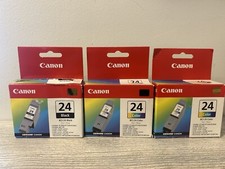 New Lot Of 3, Canon Ink Cartridges, Two Color, One Black. New picture